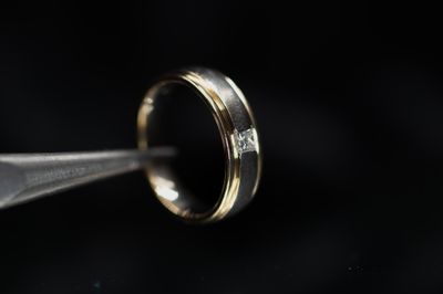 Mens Wedding Band 14kt YG 7gr Size 8.5 0.11cttw Natural RN00228