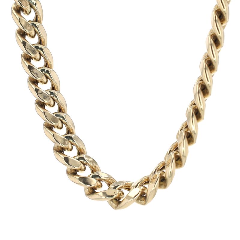 Semi Solid Cuban Chain 10kt YG 60.9gr 11mm 24" CH000573