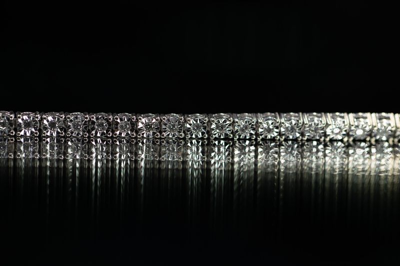 Diamond Tennis Bracelet 10kt WG 11.2gr 7" 1.5mm 0.76cttw Natural 48 pcs BR000388