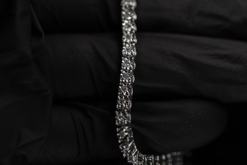 Diamond Tennis Bracelet 10kt WG 11.2gr 7" 1.5mm 0.76cttw Natural 48 pcs BR000388