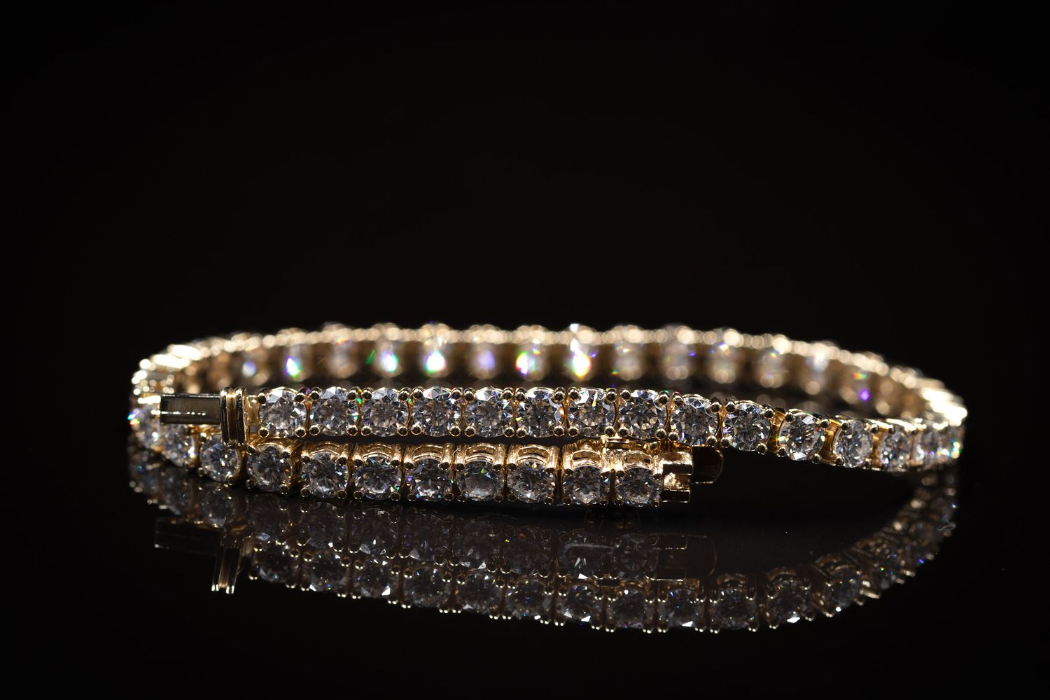 Diamond Tennis Bracelet 14kt YG 6.6gr 7" 3.00cttw LAB VS+ BR000414