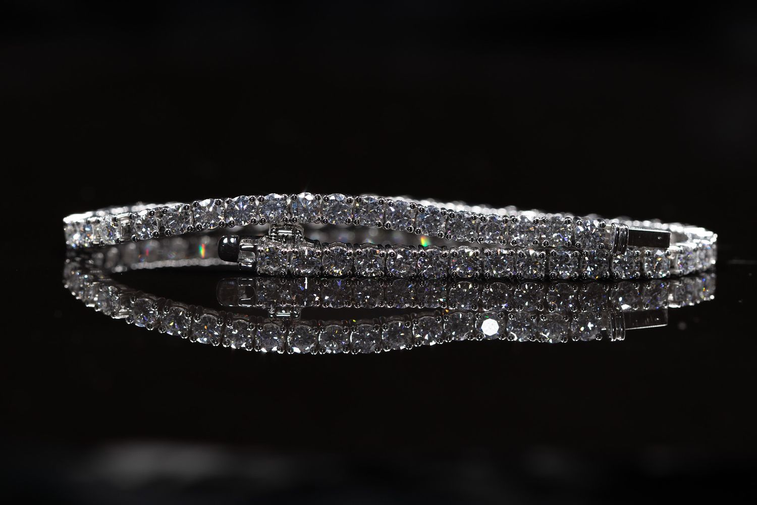 Diamond Tennis Bracelet 14kt WG 8.62gr 7" 5.00cttw LAB VS+ BR000412
