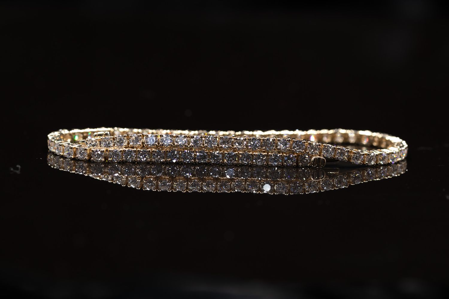 Diamond Tennis Bracelet 14kt YG 10.62gr 7" 7.10cttw LAB VS+ BR000410
