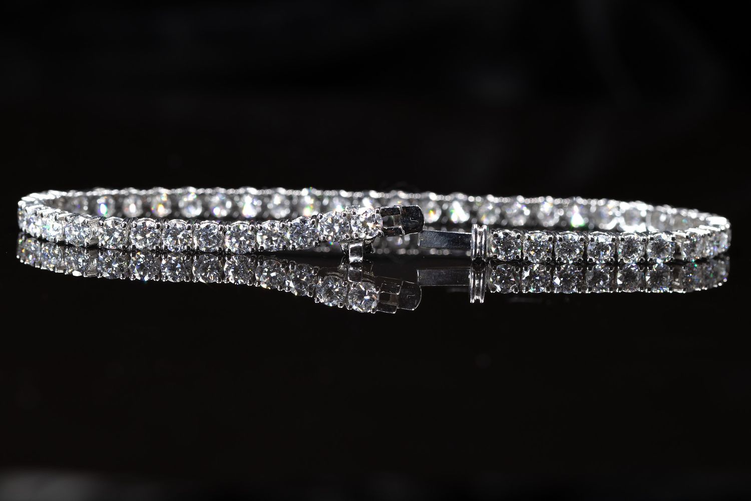 Diamond Tennis Bracelet 14kt WG 10.14gr 7" 7.01cttw LAB VS+ BR000415