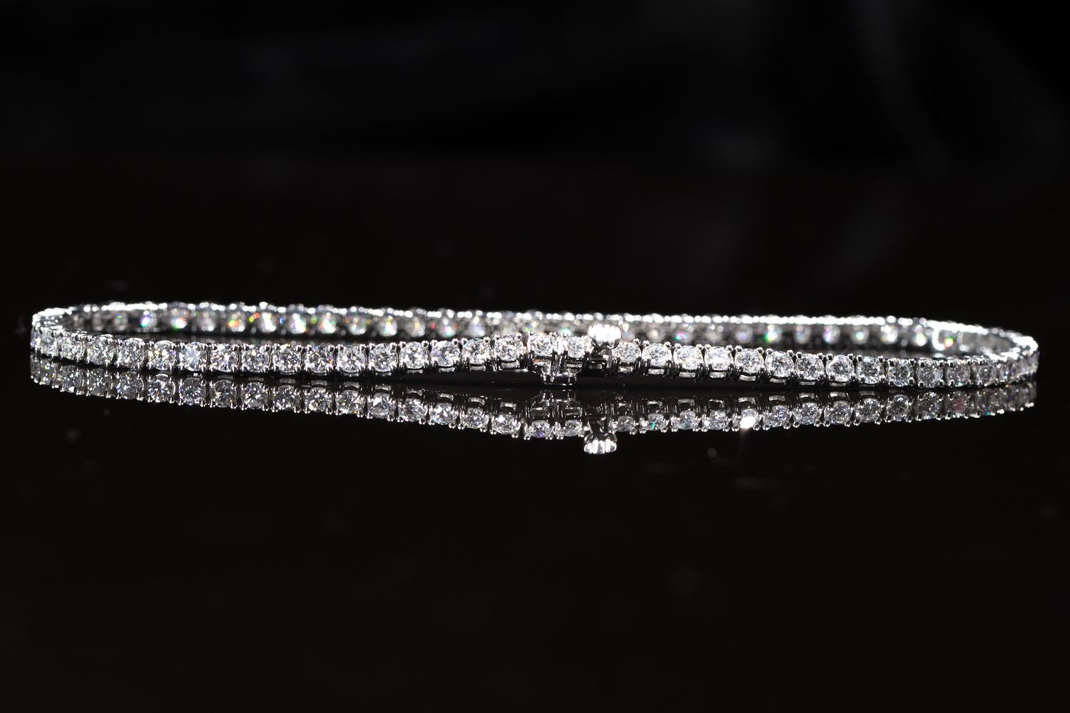 Diamond Tennis Bracelet 14kt WG 6.71gr 7" 3.01cttw LAB VS+ BR000413