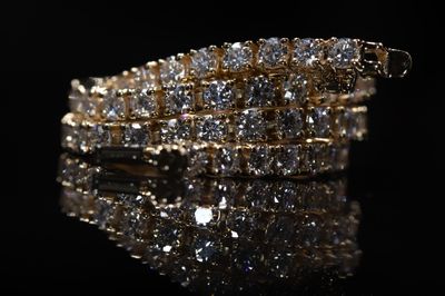 Diamond Tennis Bracelet 14kt YG 7.83gr 7" 5.04cttw LAB VS+ BR000411