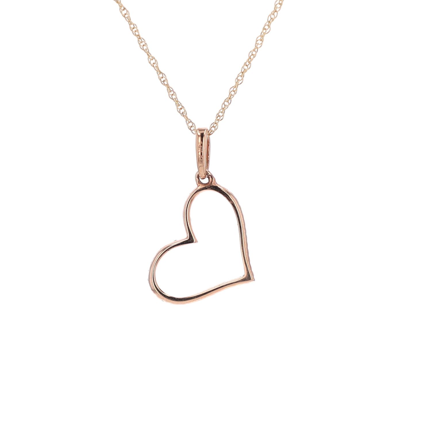 Heart Pendant 14K RG Natural 0.42gr PN00215