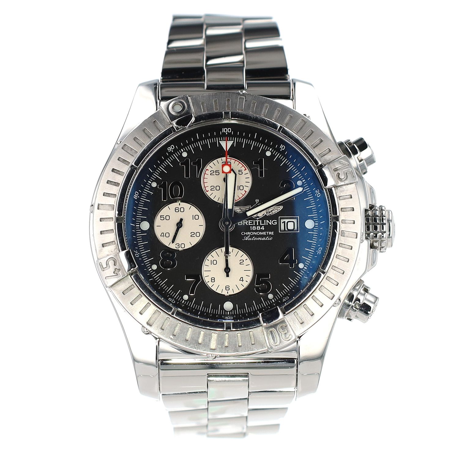 Breitling Super Avenger Chrono Black Dial  ser:247XXX  ref:A13370 WA00186C