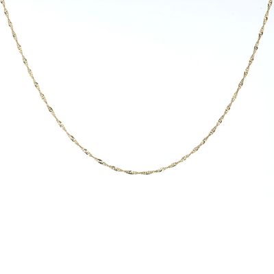 Singapore Chain 10kt YG 16" 1mm CH00012