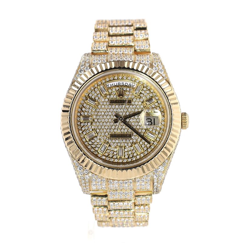 Rolex Daydate 41mm President Iced Out 18kt YG Model:218238 WA00195