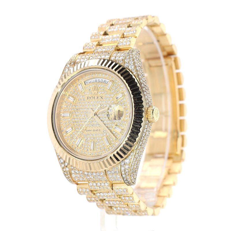 Rolex Daydate 41mm President Iced Out 18kt YG Model:218238 WA00195