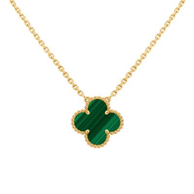 Motif Malachite Necklace 18kt YG 6.2 gr 1.6mm 18" NE00143