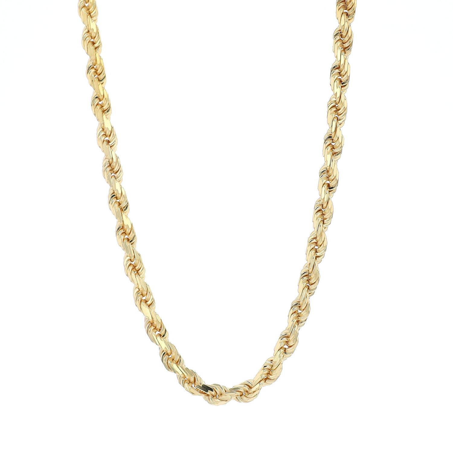 Diamond Cut Rope Chain Custom Cashé Lock 10kt YG 56.6gr 6mm CH000575