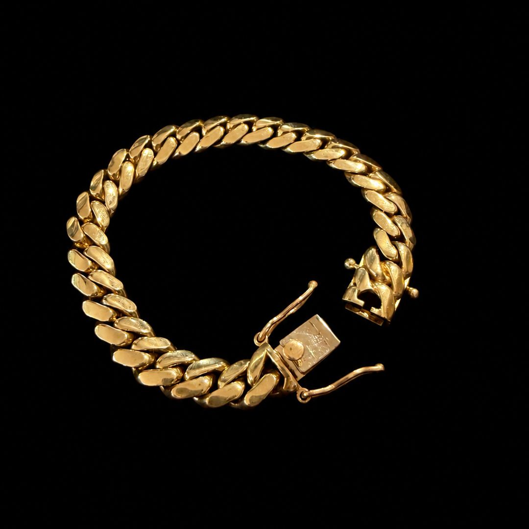 Miami Cuban Bracelet 10kt YG 9.57mm 7.5" 46.26gr BR000408