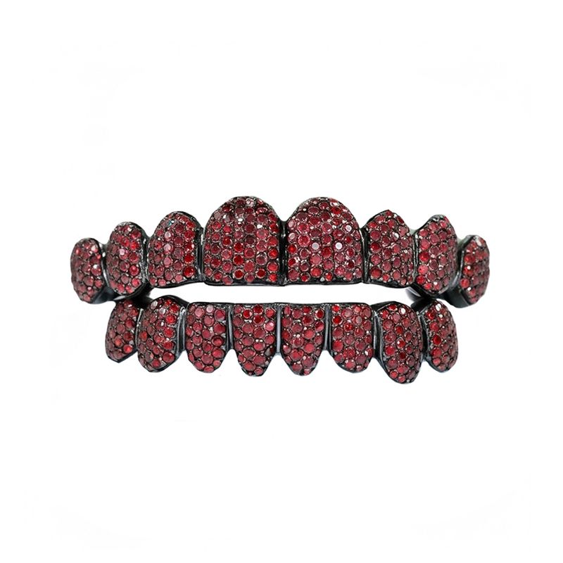 Vampire Blood Grillz (Black Rhodium / Red Diamonds)