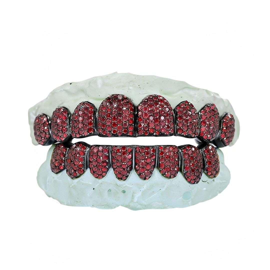 Vampire Blood Grillz (Black Rhodium / Red Diamonds)