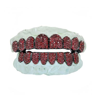 Vampire Blood Grillz (Black Rhodium / Red Diamonds)