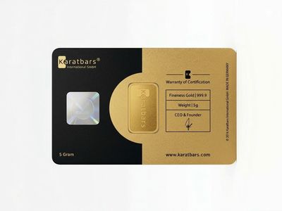 5g Pure Gold Bar Cards 99.9% GB00240