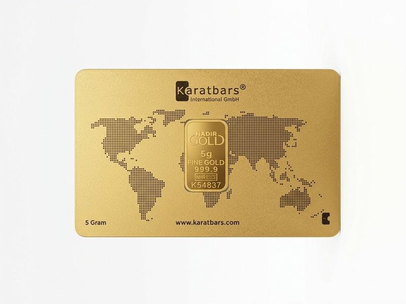 5g Pure Gold Bar Cards 99.9% GB00240
