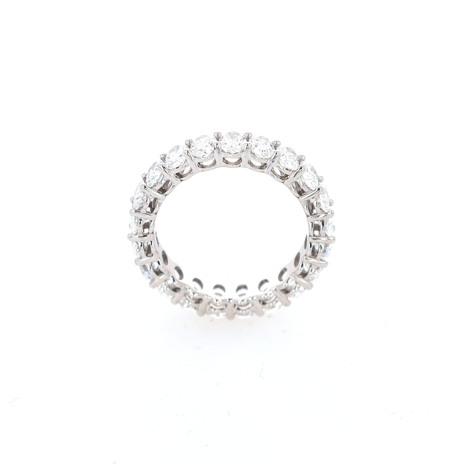 Oval Eternity Ring 14kt WG 2.7gr LAB 3.47cttw Size 6 RN00244