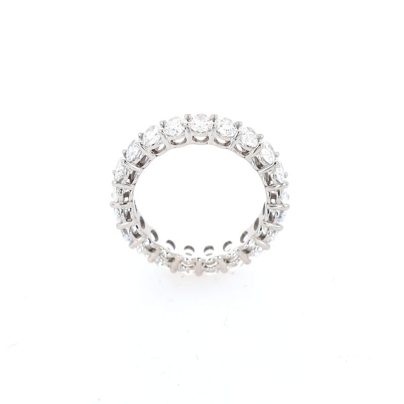 Oval Eternity Ring 14kt WG 2.7gr LAB 3.47cttw Size 6 RN00244