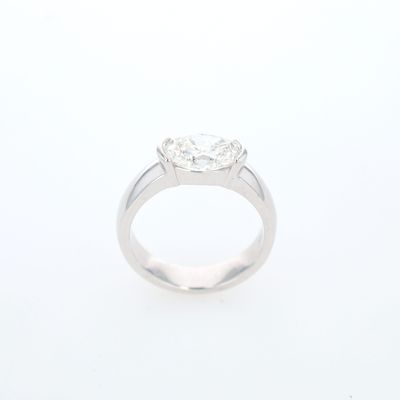 Oval Engagement Ring 14kt WG 6.44gr LAB 2.00cttw VS - F Size 6.5 RN00247