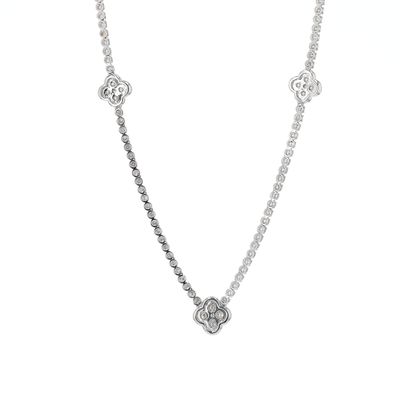 Motif Diamond Necklace 10kt WG 4.8gr 1.95cttw Natural 18" NE00185