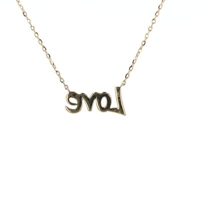 Love Necklace 10kt YG 1.4gr Natural 0.13cttw 18" NE00184