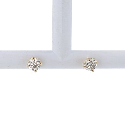 4 Prong Diamond Studs Natural 18kt YG 0.80cttw ER00212