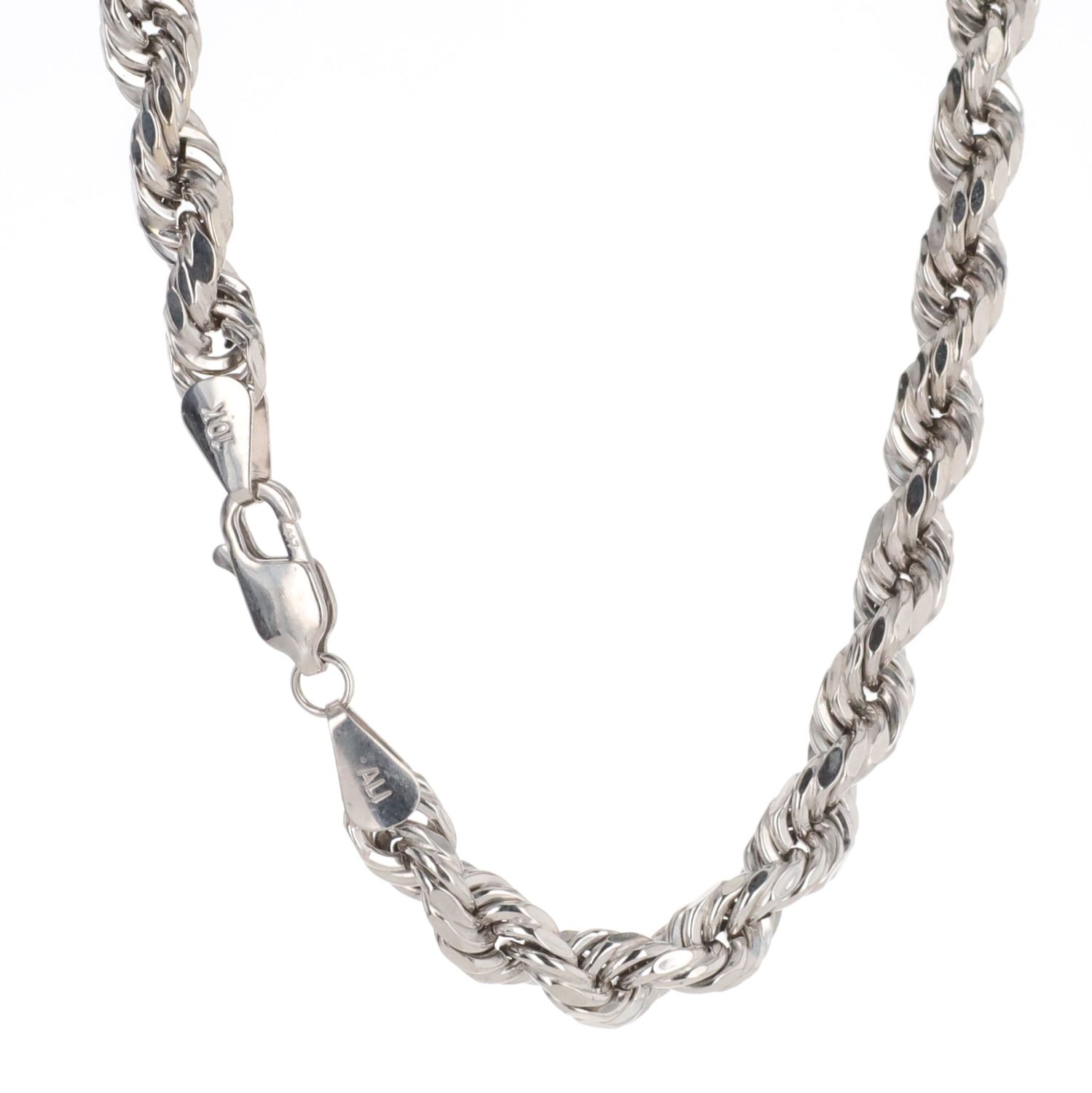 Semi Solid Rope Chain 10kt WG 30.75gr 6.7mm 26" CH000579