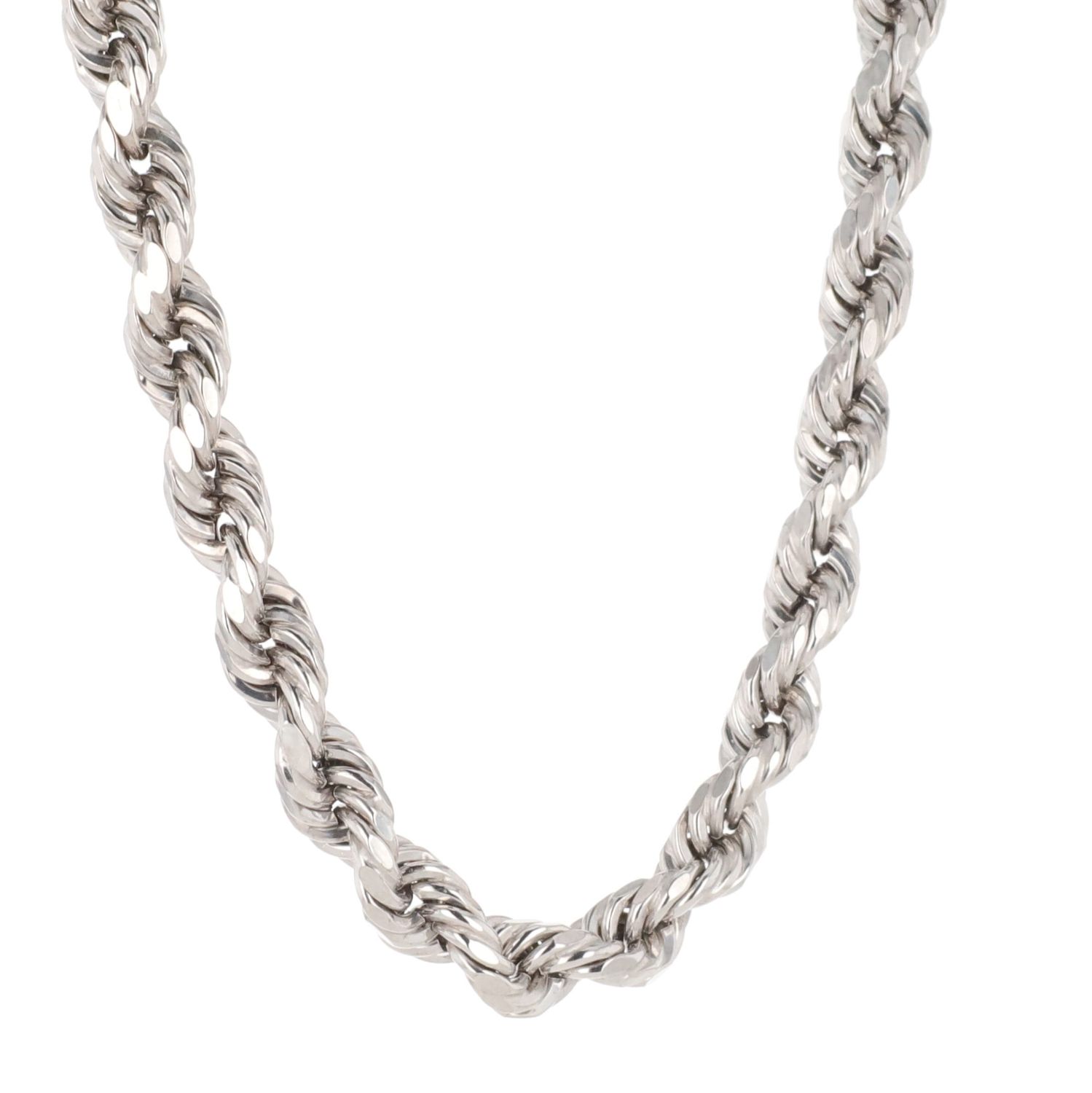 Semi Solid Rope Chain 10kt WG 30.75gr 6.7mm 26" CH000579