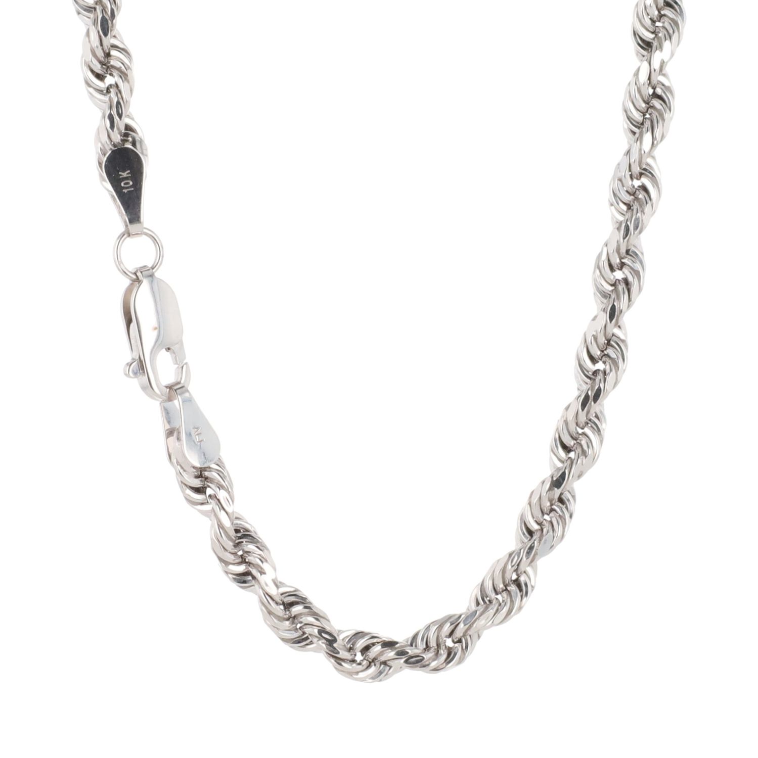 Semi Solid Rope Chain 10kt WG 15.15gr 4.3mm 28" CH000580