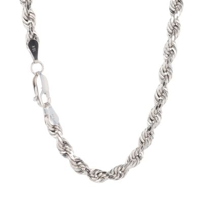 Semi Solid Rope Chain 10kt WG 15.15gr 4.3mm 28" CH000580