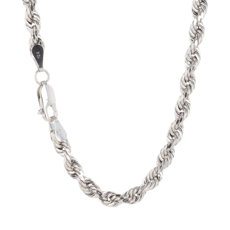 Semi Solid Rope Chain 10kt WG 15.15gr 4.3mm 28" CH000580