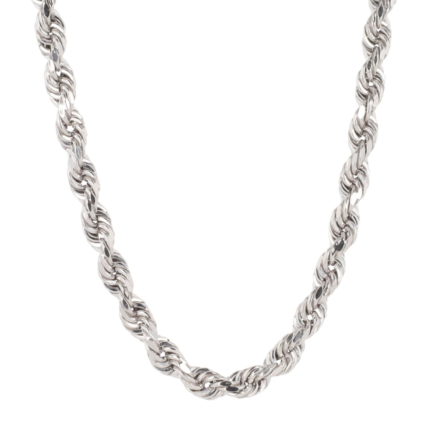 Semi Solid Rope Chain 10kt WG 15.15gr 4.3mm 28" CH000580
