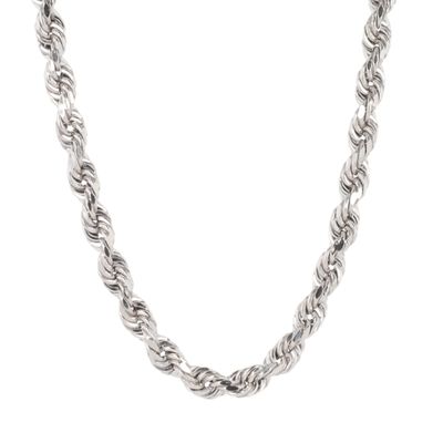 Semi Solid Rope Chain 10kt WG 15.15gr 4.3mm 28" CH000580