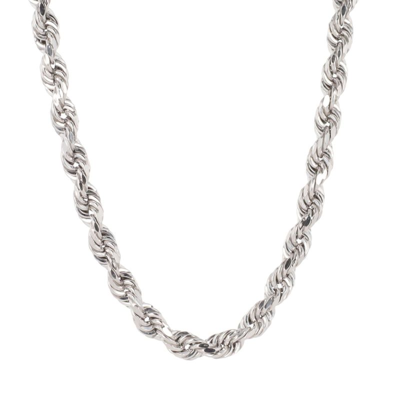 Semi Solid Rope Chain 10kt WG 15.15gr 4.3mm 28" CH000580