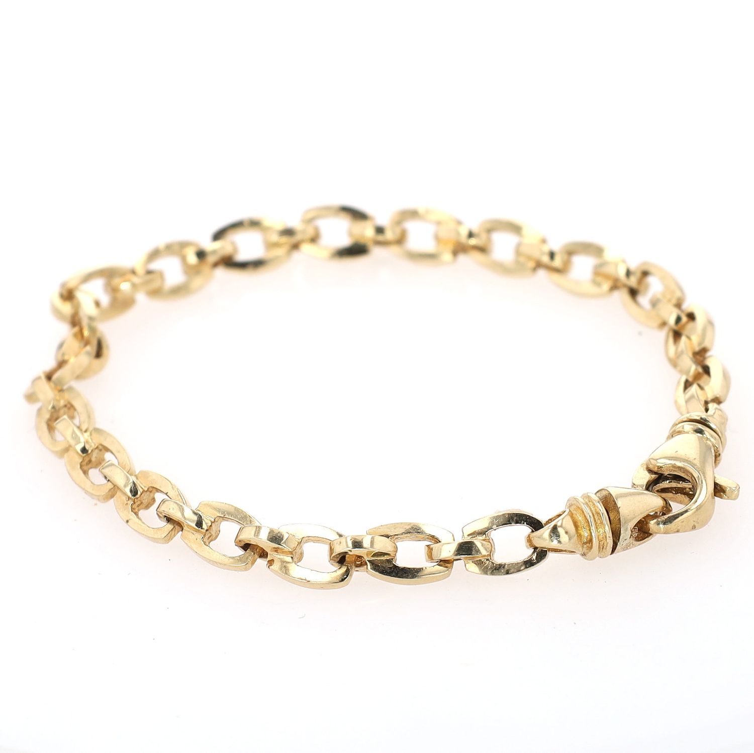 Solid Curb Bracelet 10kt YG 21.2gr BR000427