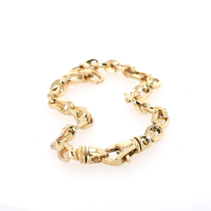 Solid Curb Bracelet 10kt YG 21.2gr BR000427