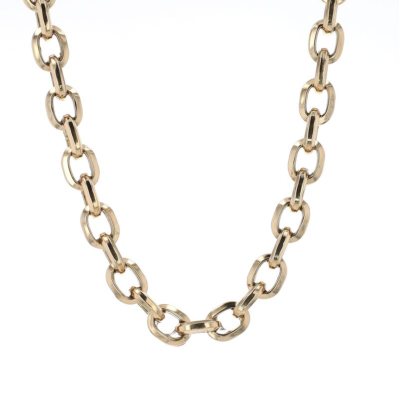 Fancy Cable Chain 10kt YG 34gr 8mm 24" CH000587