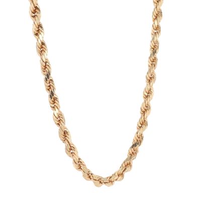 Semi Solid Rope Chain 10Kt YG 11.4gr 3.5mm 26" CH000585