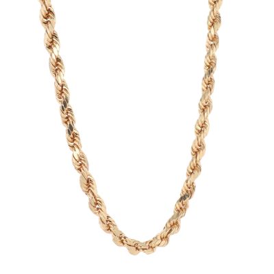 Semi Solid Rope Chain 10Kt YG 11.4gr 3.5mm 26" CH000585