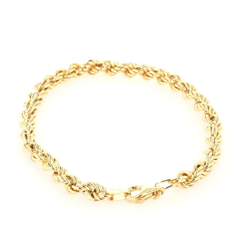 Semi Solid Rope Bracelet 10kt YG 3.9gr 8" BR000423