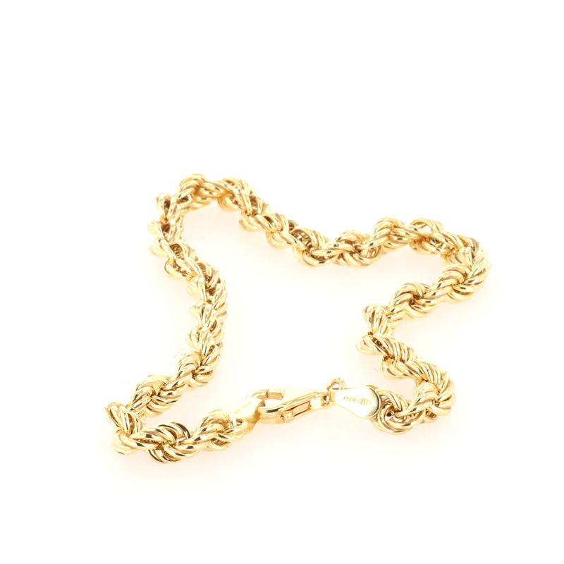 Semi Solid Rope Bracelet 10kt YG 3.9gr 8" BR000423