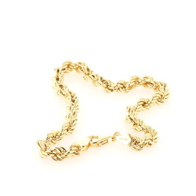 Semi Solid Rope Bracelet 10kt YG 3.9gr 8" BR000423