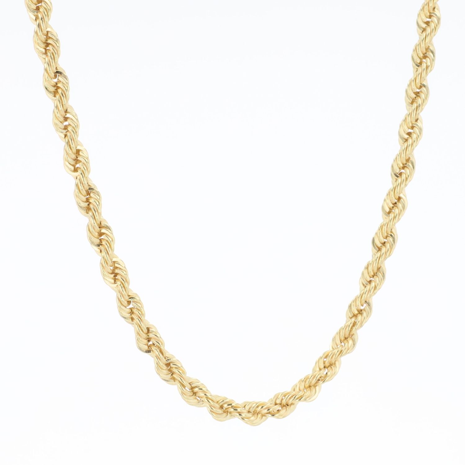 Semi Solid Rope Chain 10kt YG 8.2gr 3.8mm 22" CH000586