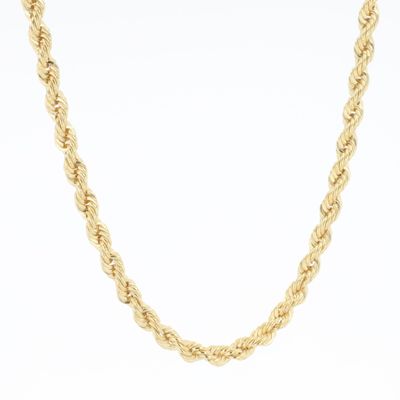 Semi Solid Rope Chain 10kt YG 8.2gr 3.8mm 22" CH000586