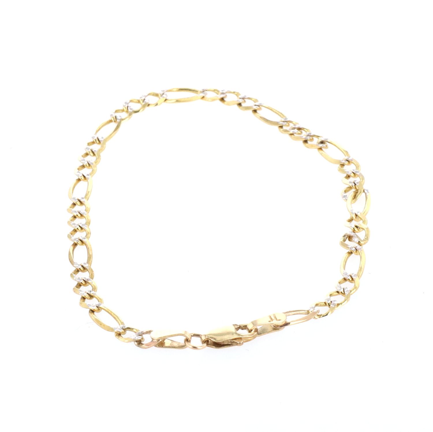 Figaro Diamond Cut Bracelet 10kt YG 2.6gr 7" BR000430