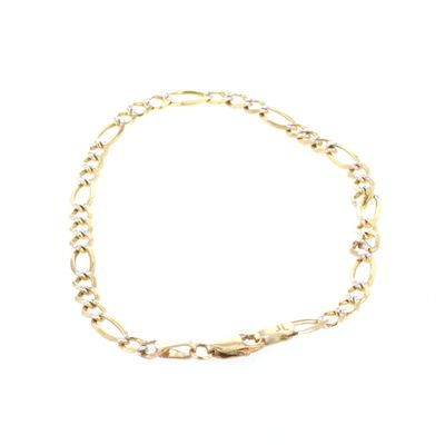 Figaro Diamond Cut Bracelet 10kt YG 2.6gr 7" BR000430