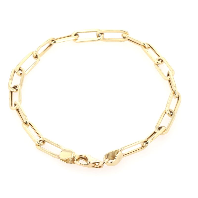 Paper clip bracelet 10kt YG 2.5gr 7" BR000428